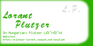 lorant plutzer business card